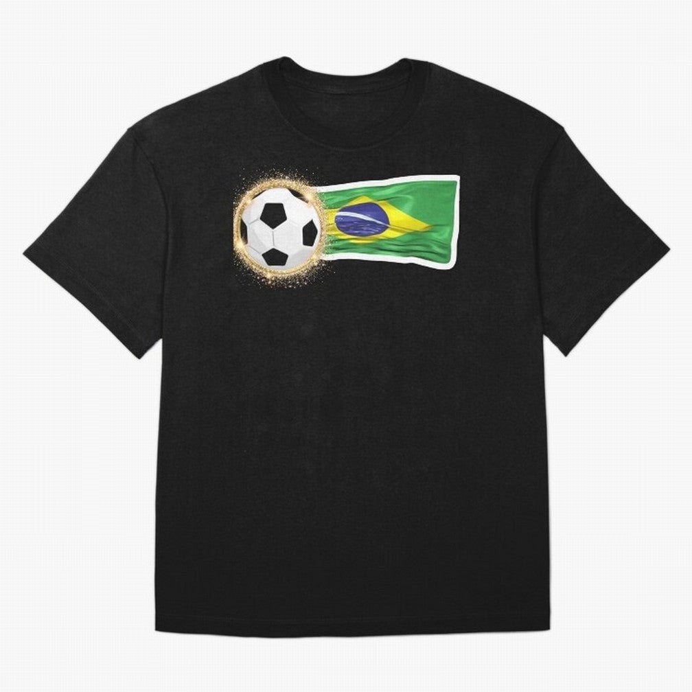 BRAZIL - BRAZILIAN FOOTBALL STICKER Classic T-Shirt Celebrate Football Dreams Across FIFA World Cup 2026 Spirit, Featuring England and Germany, Messi, Neymar and Mbappe, Football Festival Excitement, Trophy Ambitions, Country Rivalries and Star