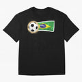 BRAZIL - BRAZILIAN FOOTBALL STICKER Classic T-Shirt Celebrate Football Dreams Across FIFA World Cup 2026 Spirit, Featuring England and Germany, Messi, Neymar and Mbappe, Football Festival Excitement, Trophy Ambitions, Country Rivalries and Star
