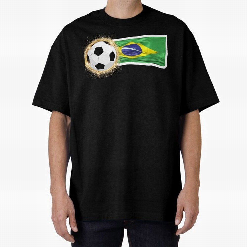 BRAZIL - BRAZILIAN FOOTBALL STICKER Classic T-Shirt Celebrate Football Dreams Across FIFA World Cup 2026 Spirit, Featuring England and Germany, Messi, Neymar and Mbappe, Football Festival Excitement, Trophy Ambitions, Country Rivalries and Star