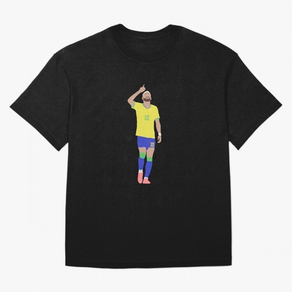 Neymar Brazil Football Captain Oversized T-Shirt Celebrate the Biggest Stage of FIFA World Cup 2026 Group Stage for Fans of Messi and England and Germany, Bringing Supporter Pride, Iconic Celebrations, Legendary Names and Global Match Day Energy;