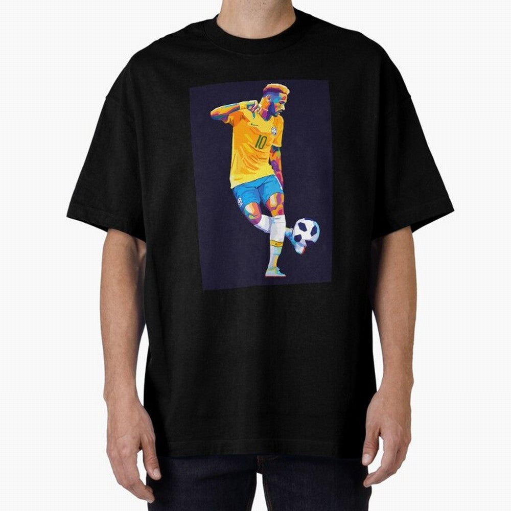 Neymar Jr Wpap pop art Oversized T-Shirt Keep the Legacy of the FIFA World Cup 2026 Group Stage Journey through Messi, Neymar and Mbappe Highlights, England Pride, Match Day Excitement, Supporter Culture, Golden Goals and Global Football Passion;