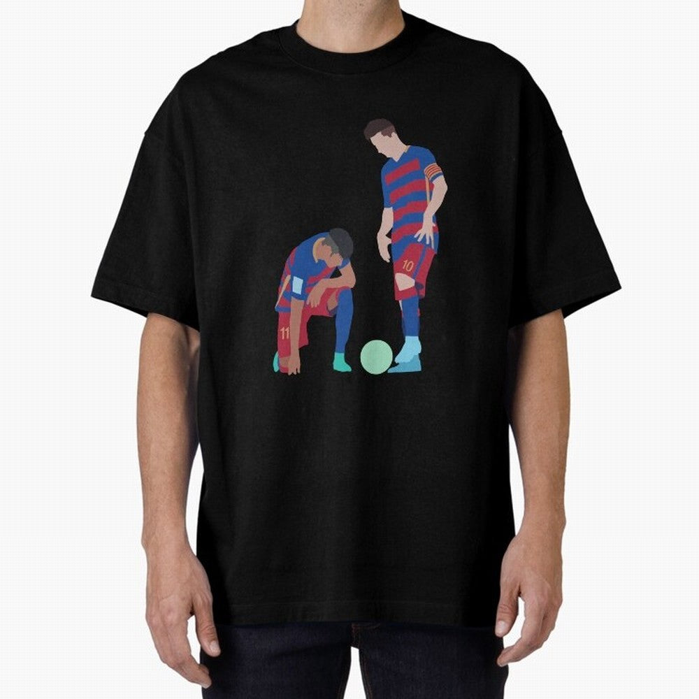 Messi and Neymar Football Free Kick Classic T-Shirt Enjoy FIFA World Cup 2026 Spirit, Highlighting Argentina, CR7 and Messi, Supporter Pride, Iconic Celebrations, Legendary Names and Global Match Day Energy; Ideal for Passionate Fans Who Love