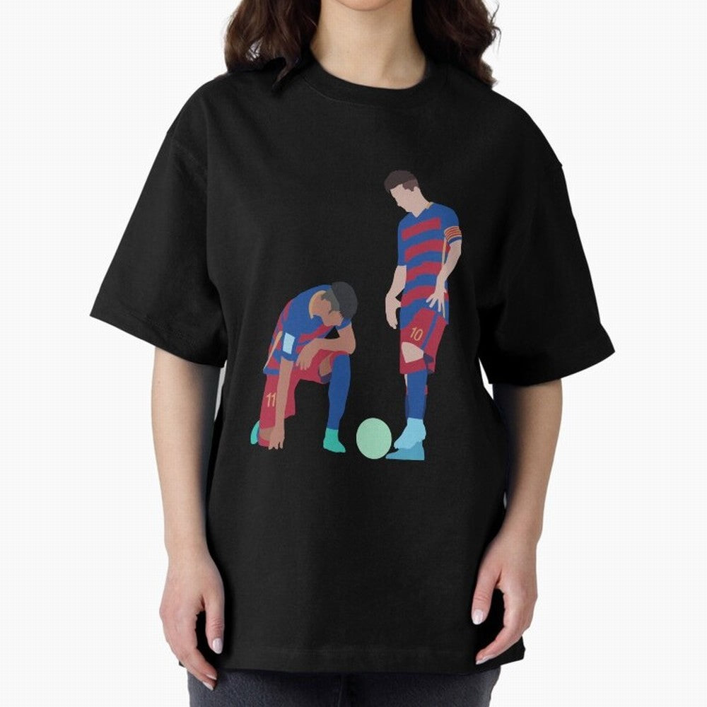 Messi and Neymar Football Free Kick Classic T-Shirt Enjoy FIFA World Cup 2026 Spirit, Highlighting Argentina, CR7 and Messi, Supporter Pride, Iconic Celebrations, Legendary Names and Global Match Day Energy; Ideal for Passionate Fans Who Love