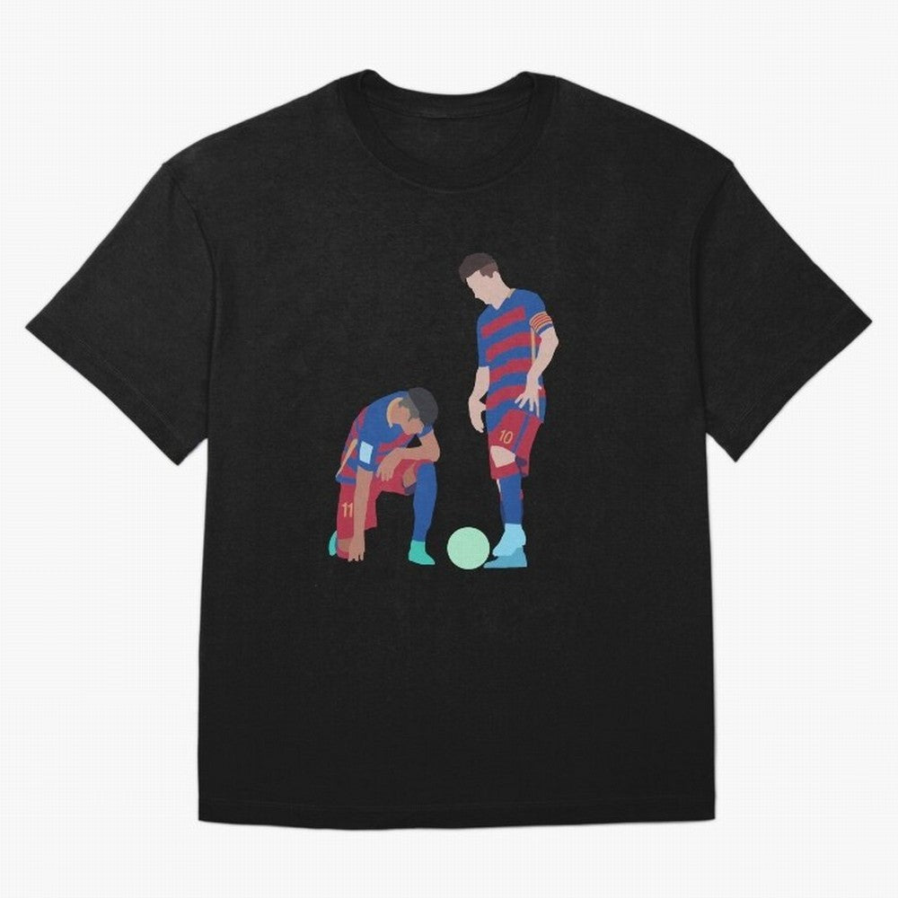 Messi and Neymar Football Free Kick Classic T-Shirt Enjoy FIFA World Cup 2026 Spirit, Highlighting Argentina, CR7 and Messi, Supporter Pride, Iconic Celebrations, Legendary Names and Global Match Day Energy; Ideal for Passionate Fans Who Love