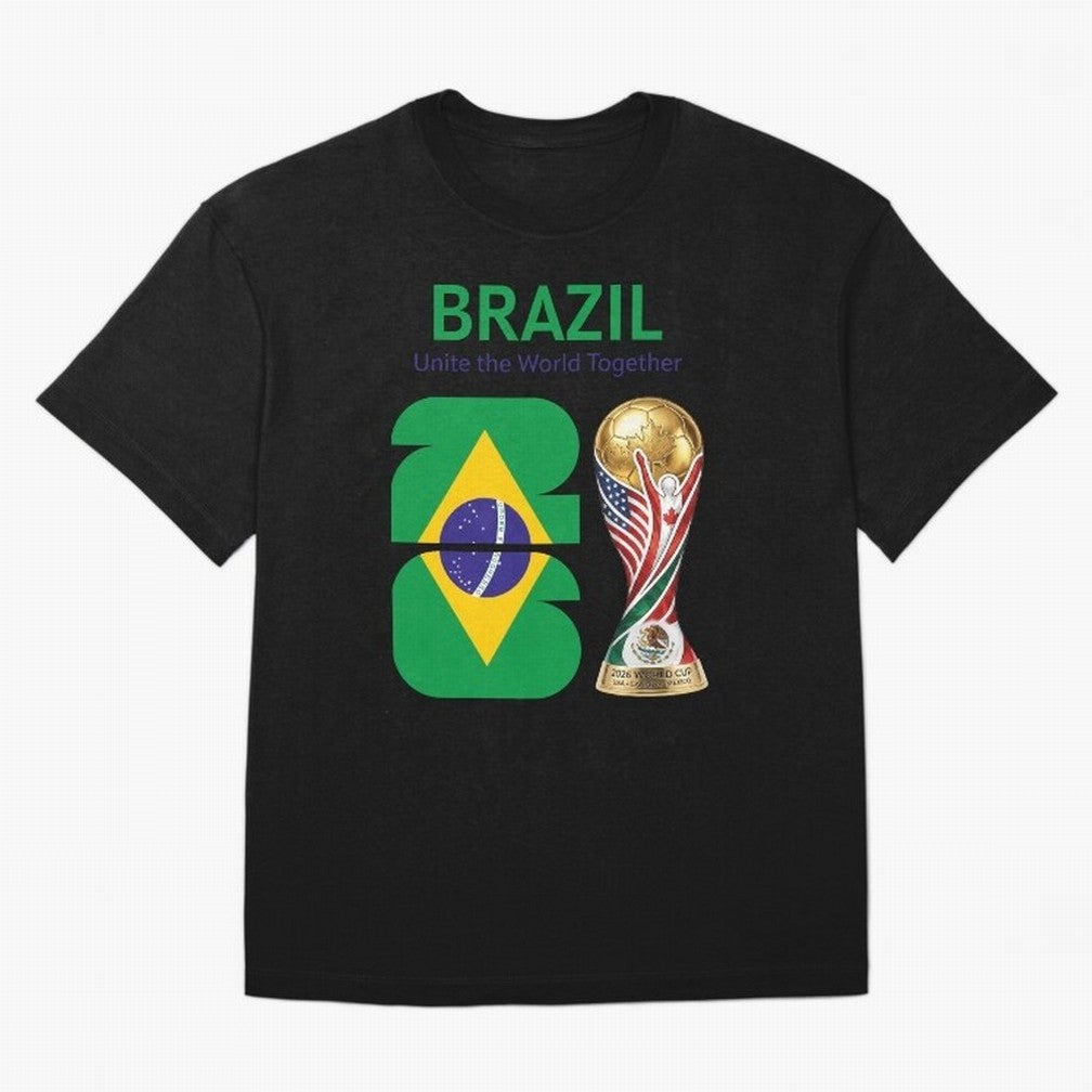 World Cup 2026, IMG 018, BRAZIL 002 Oversized T-Shirt Experience Global Football Passion for FIFA World Cup 2026 USA Canada Mexico, Driven by Mbappe and Neymar, Spain and Netherlands, Match Day Excitement, Supporter Culture, Golden Goals and Global