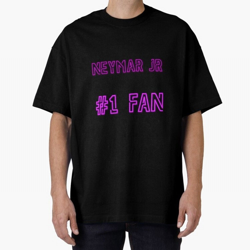 Neymar Jr #1 fan Oversized T-Shirt Show Match Day Excitement for Match Day Hype around FIFA World Cup 2026, Mbappe and Neymar, Argentina and Brazil, Game Day Rituals, Football Legends, Country Pride and the Road to the Final; Great for Watch