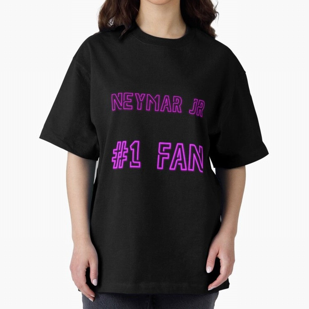 Neymar Jr #1 fan Oversized T-Shirt Show Match Day Excitement for Match Day Hype around FIFA World Cup 2026, Mbappe and Neymar, Argentina and Brazil, Game Day Rituals, Football Legends, Country Pride and the Road to the Final; Great for Watch