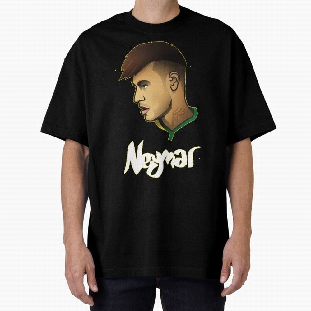 Neymar jr Team Brazil Oversized T-Shirt Show Passion for the Stars of FIFA World Cup 2026 USA Canada Mexico Spirit, Filled with Argentina, Neymar, Retro Football Energy, Iconic Rivalries, Trophy Chase Drama and Stadium Atmosphere; Built for