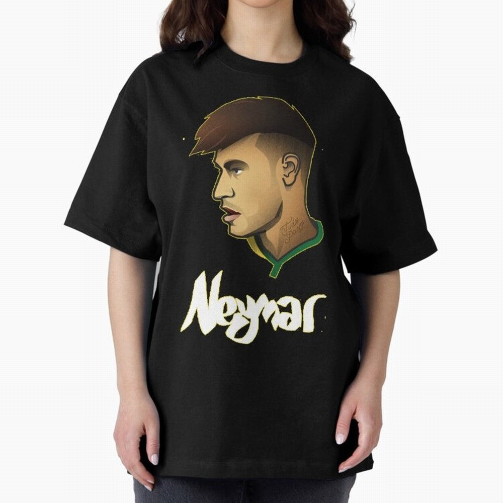 Neymar jr Team Brazil Oversized T-Shirt Show Passion for the Stars of FIFA World Cup 2026 USA Canada Mexico Spirit, Filled with Argentina, Neymar, Retro Football Energy, Iconic Rivalries, Trophy Chase Drama and Stadium Atmosphere; Built for