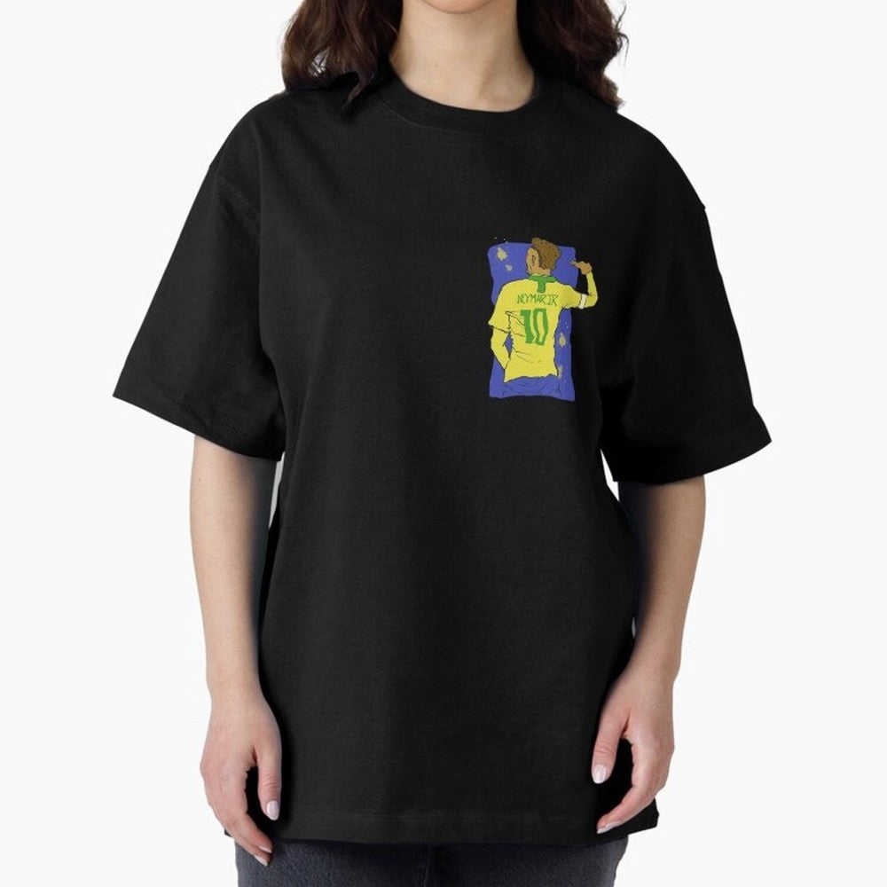 Neymar Jr. in Brazilian Glory Oversized T-Shirt Bring Trophy Dreams to FIFA World Cup 2026 USA Canada Mexico for Fans of Messi, Neymar and Mbappe and Spain and Netherlands, Bringing Worldwide Fan Energy, Dramatic Goals, Stadium Lights and