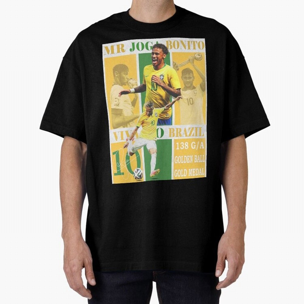 Neymar Jr Brazil National Team Soccer Poster - Iconic Selecao Art Print Classic T-Shirt Stand Out with Spirit from FIFA World Cup 2026 Group Stage Spirit, with Brazil, Haaland, Football Passion, Legendary Performances, Festival Vibes and Supporter