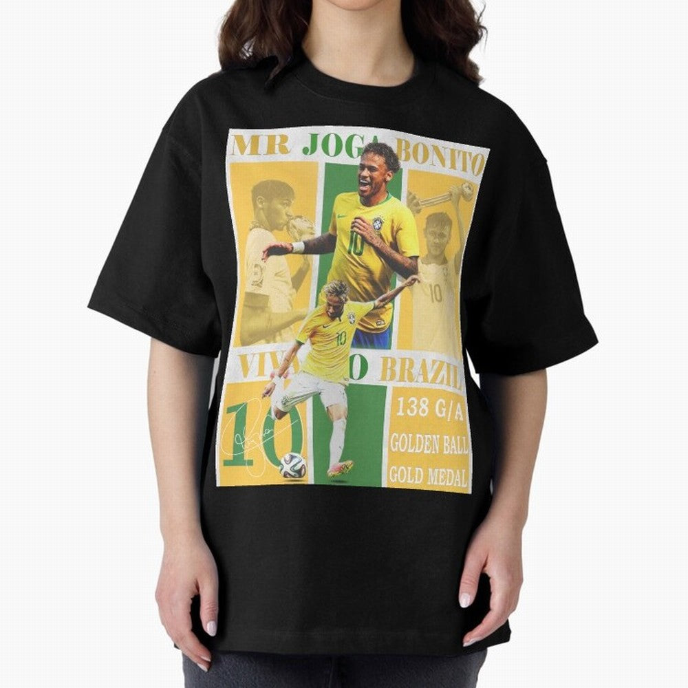 Neymar Jr Brazil National Team Soccer Poster - Iconic Selecao Art Print Classic T-Shirt Stand Out with Spirit from FIFA World Cup 2026 Group Stage Spirit, with Brazil, Haaland, Football Passion, Legendary Performances, Festival Vibes and Supporter