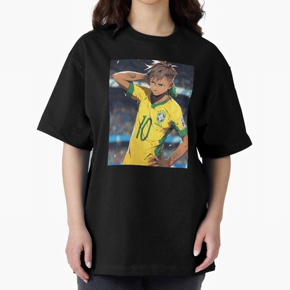 Neymar Anime Soccer Classic T-Shirt Show Support during FIFA World Cup 2026 Group Stage for Fans of Cristiano Ronaldo and Brazil, Portugal and Argentina, Bringing Stadium Chants, National Pride, Trophy Dreams and Unforgettable Football Memories;