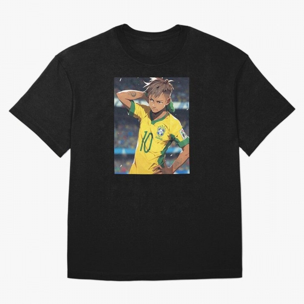 Neymar Anime Soccer Classic T-Shirt Show Support during FIFA World Cup 2026 Group Stage for Fans of Cristiano Ronaldo and Brazil, Portugal and Argentina, Bringing Stadium Chants, National Pride, Trophy Dreams and Unforgettable Football Memories;