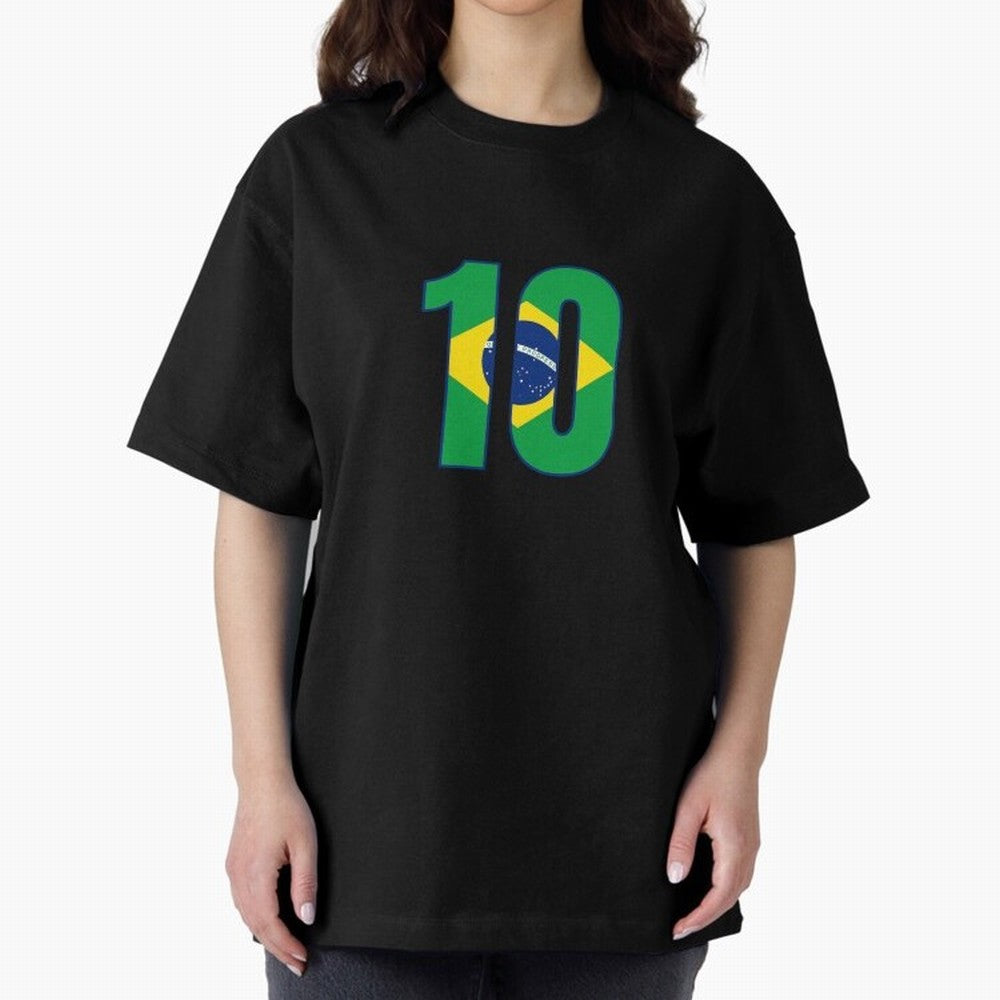 10 - Neymar JR - Brazil Flag Classic T-Shirt Build Global Football Passion for FIFA World Cup 2026 USA Canada Mexico, Inspired by Cristiano Ronaldo, Haaland and CR7, Brazil, Portugal and Argentina, Tournament Hype, Historic Matchups, Family Viewing