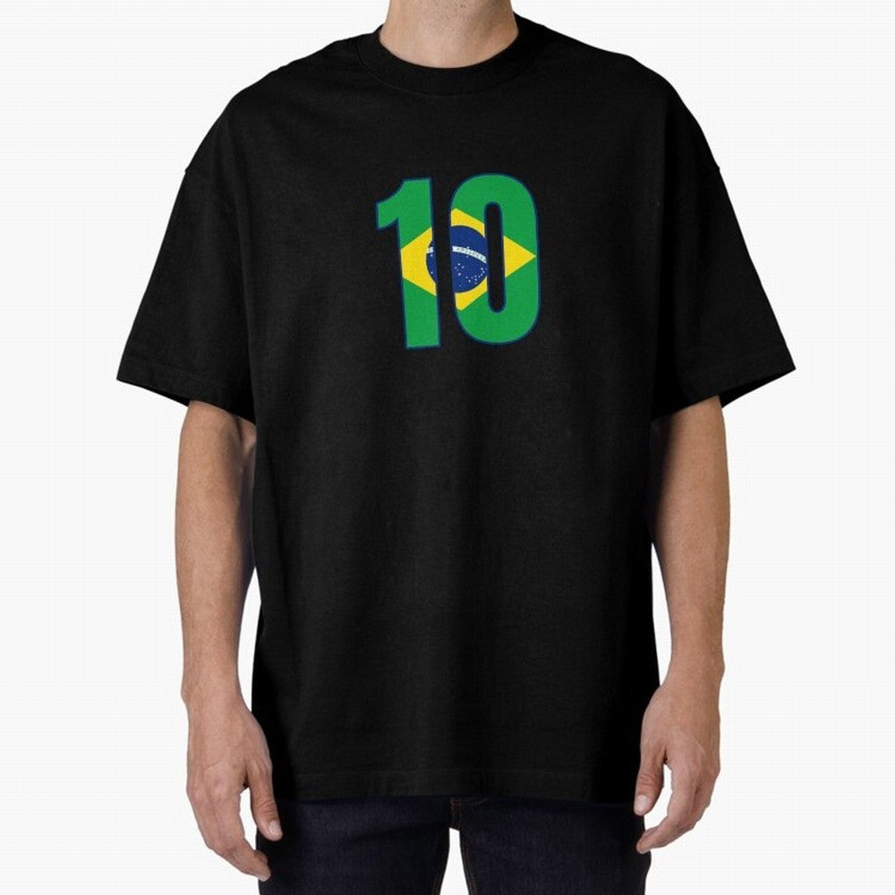 10 - Neymar JR - Brazil Flag Classic T-Shirt Build Global Football Passion for FIFA World Cup 2026 USA Canada Mexico, Inspired by Cristiano Ronaldo, Haaland and CR7, Brazil, Portugal and Argentina, Tournament Hype, Historic Matchups, Family Viewing