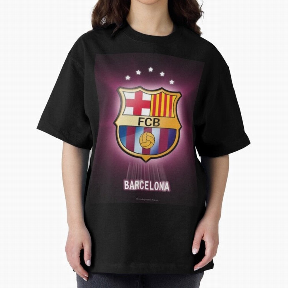 barcelona Oversized T-Shirt Celebrate the Road through FIFA World Cup 2026 Celebrating Messi, Argentina and Brazil Energy, Stadium Chants, National Pride, Trophy Dreams and Unforgettable Football Memories; Made for Collectors Who Enjoy Iconic