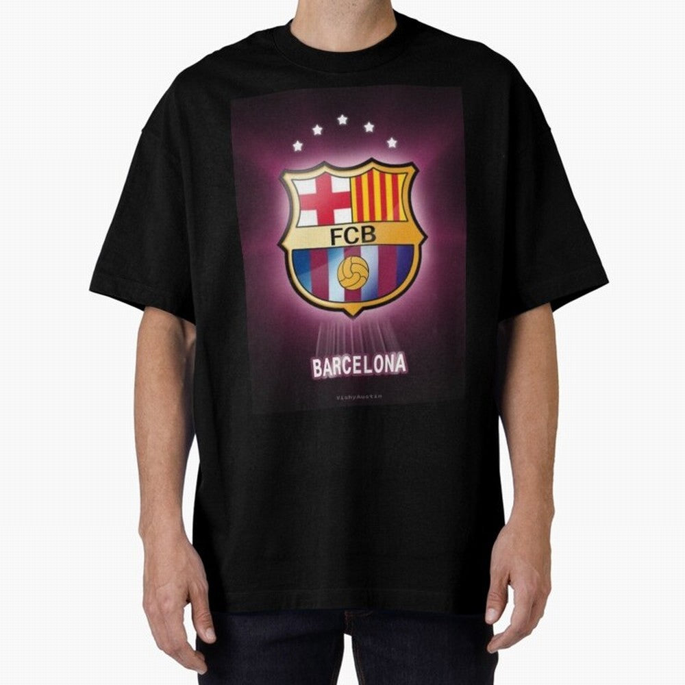 barcelona Oversized T-Shirt Celebrate the Road through FIFA World Cup 2026 Celebrating Messi, Argentina and Brazil Energy, Stadium Chants, National Pride, Trophy Dreams and Unforgettable Football Memories; Made for Collectors Who Enjoy Iconic