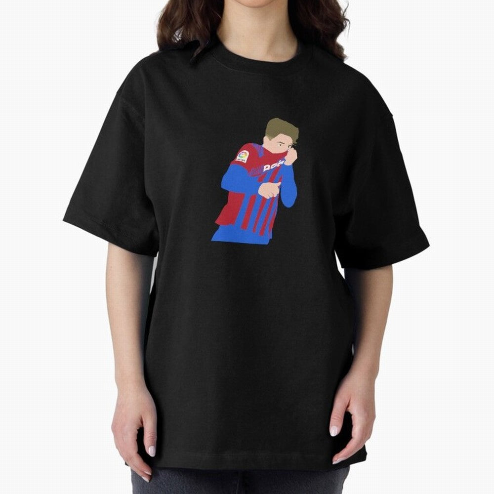 Gavi Barcelona Oversized T-Shirt Share the Excitement of FIFA World Cup 2026 Group Stage Spirit, Made for Spain, Neymar, Haaland and Cristiano Ronaldo, Vintage Soccer Flavor, Modern Football Stars, National Flags and Final Night Emotion; Made for