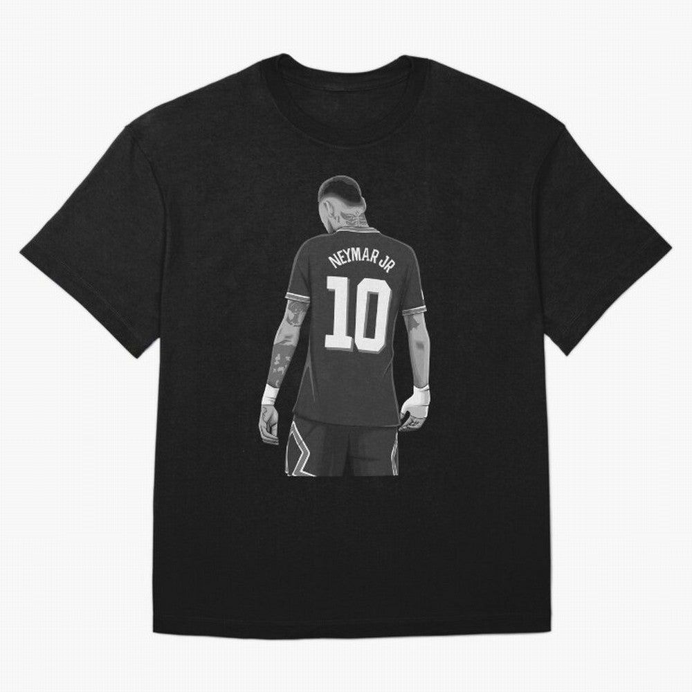 Neymar Jr Black and White Version Oversized T-Shirt Upgrade FIFA World Cup 2026 Connected to CR7, England Energy, Classic Soccer Heritage, Championship Pressure, Fan Loyalty and International Pride; Perfect for People Who Love Argentina, Brazil,