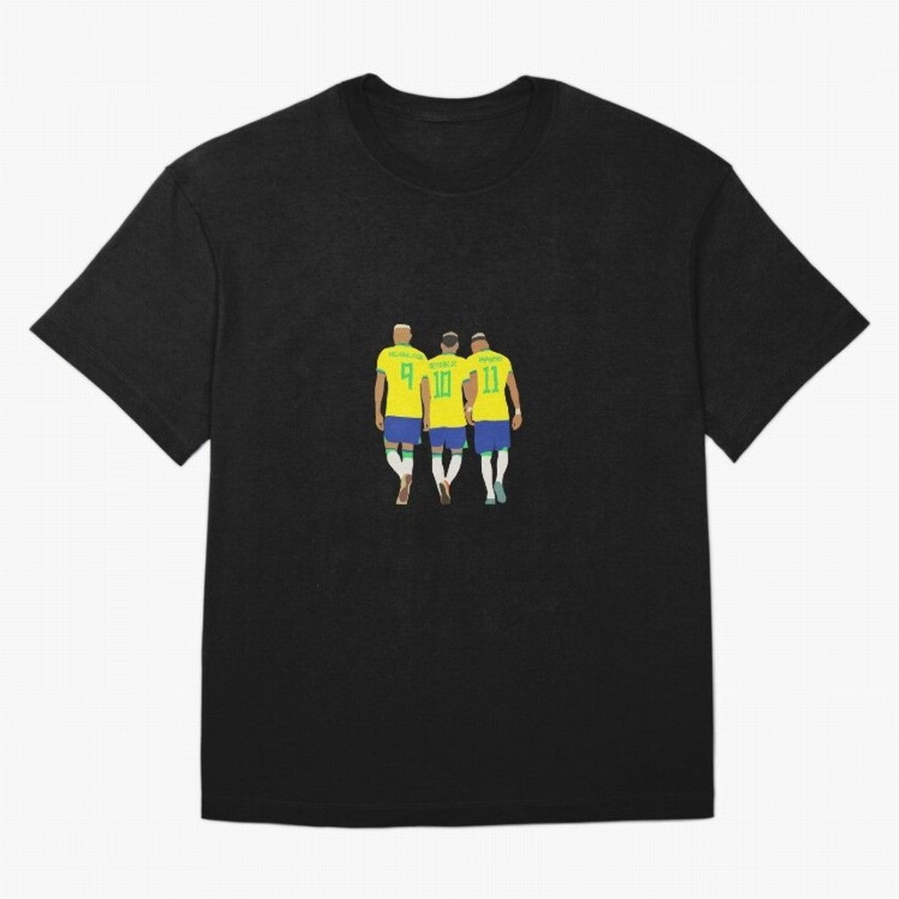 brazil soccer players Oversized T-Shirt Carry National Pride through FIFA World Cup 2026 Group Stage Spirit, Capturing Argentina, Mbappe and Neymar, Retro Football Energy, Iconic Rivalries, Trophy Chase Drama and Stadium Atmosphere; Built for