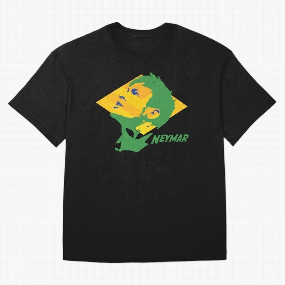 BRAZIL NEYMAR JR. WC 14 FOOTBALL T-SHIRT Essential T-Shirt Back the Journey through Global Football Passion for FIFA World Cup 2026 Group Stage, with Neymar, Haaland and Cristiano Ronaldo, France, Football Festival Excitement, Trophy Ambitions,
