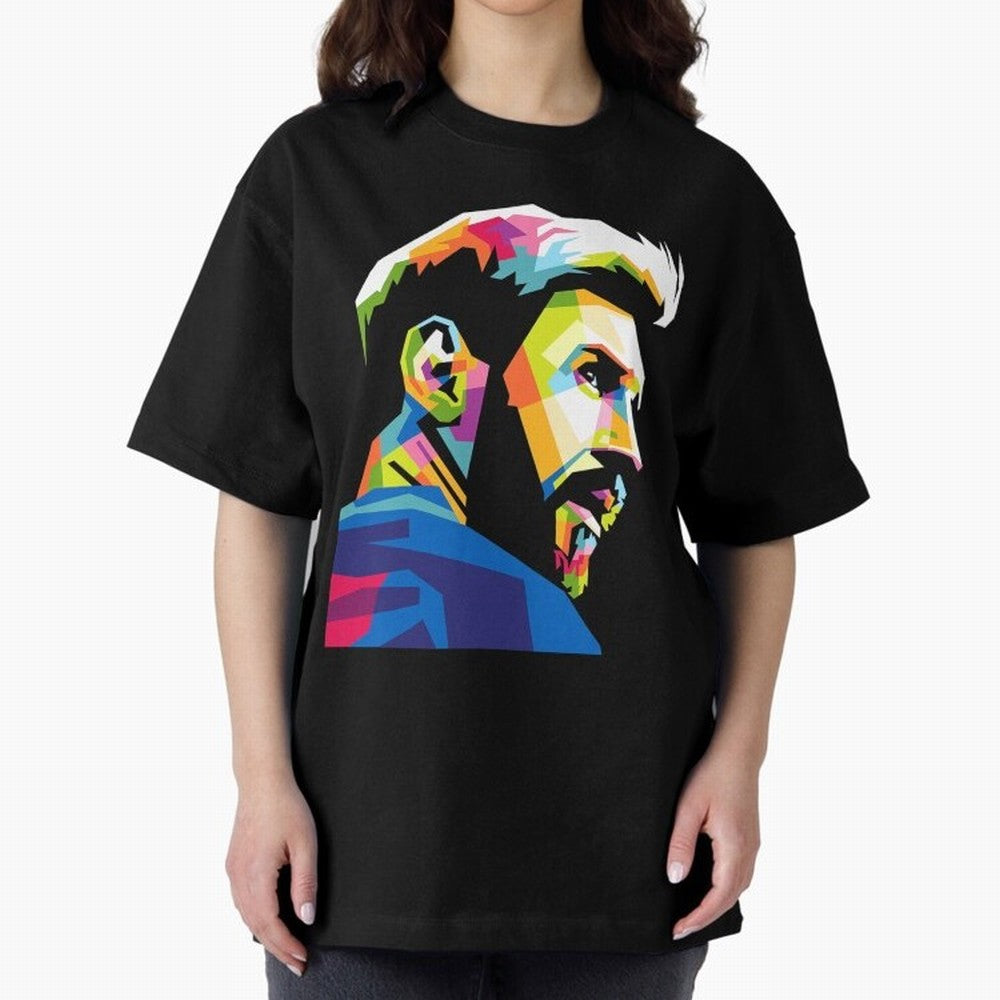Wpap Leo Messi Graphic Oversized T-Shirt Stand Out with Spirit from the FIFA World Cup 2026 USA Canada Mexico Journey through Cristiano Ronaldo, Haaland and CR7 Highlights, Brazil, Portugal and Argentina Pride, Match Day Excitement, Supporter