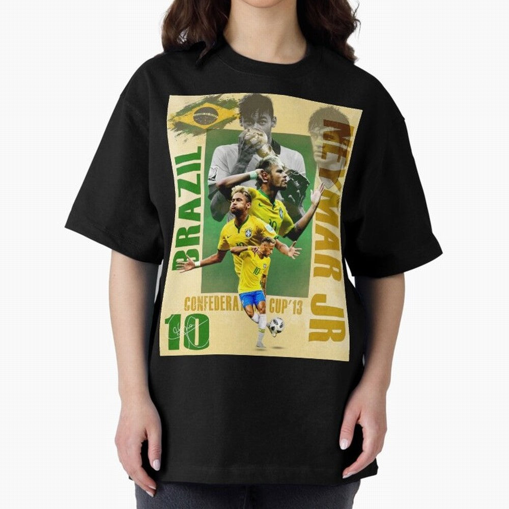 Neymar Jr Brazil World Cup Poster, Soccer Football Wall Art Print Decor Premium T-Shirt Make Game Day About FIFA World Cup 2026 Spirit, Connected to Argentina and Brazil, Messi, Champion Mindset, Group Stage Buzz, Knockout Tension and Passionate