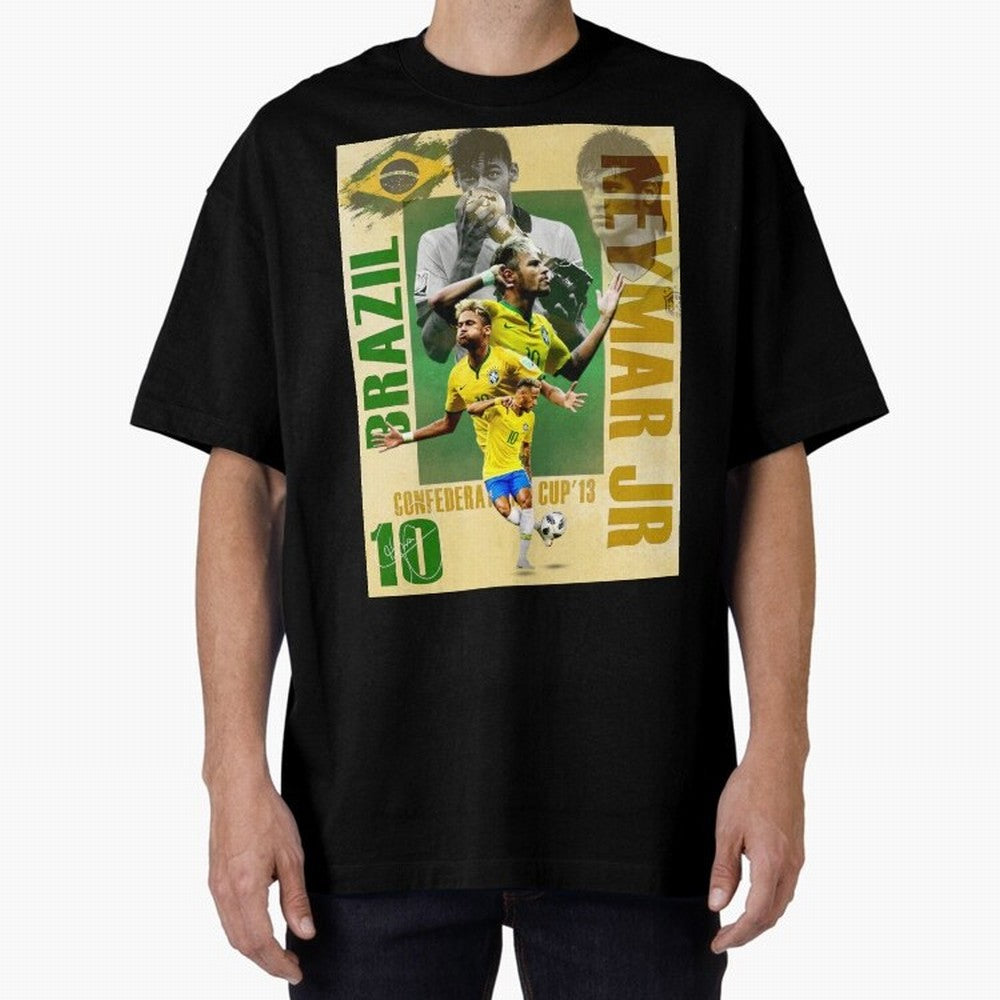 Neymar Jr Brazil World Cup Poster, Soccer Football Wall Art Print Decor Premium T-Shirt Make Game Day About FIFA World Cup 2026 Spirit, Connected to Argentina and Brazil, Messi, Champion Mindset, Group Stage Buzz, Knockout Tension and Passionate