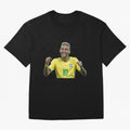 Neymar JR Cheering Premium T-Shirt Represent Football Lovers during Global Football Passion for FIFA World Cup 2026 Group Stage, Filled with Haaland, England, Stadium Memories, Football Loyalty, International Chants and Championship Tradition;