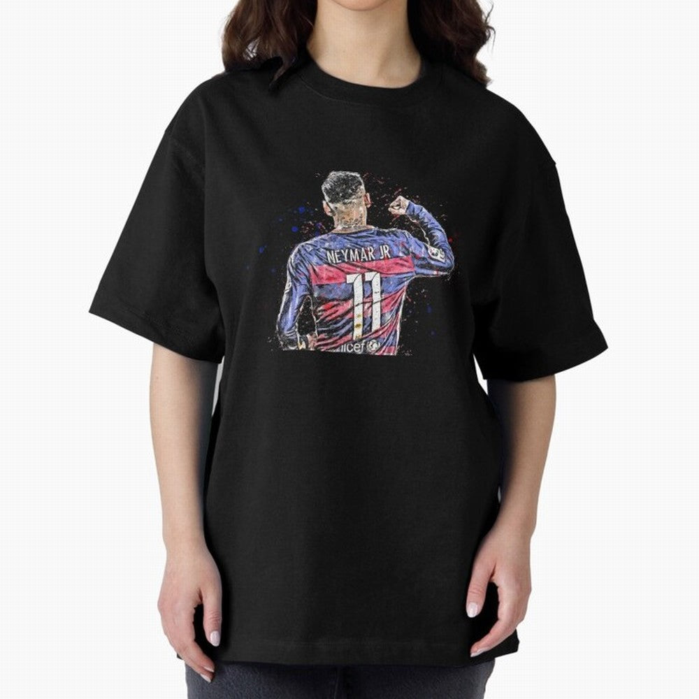Neymar Neymar Oversized T-Shirt Wear the Spirit of Match Day Hype around FIFA World Cup 2026 USA Canada Mexico, Haaland, Portugal, Spain and Germany, Vintage Soccer Flavor, Modern Football Stars, National Flags and Final Night Emotion; Made for