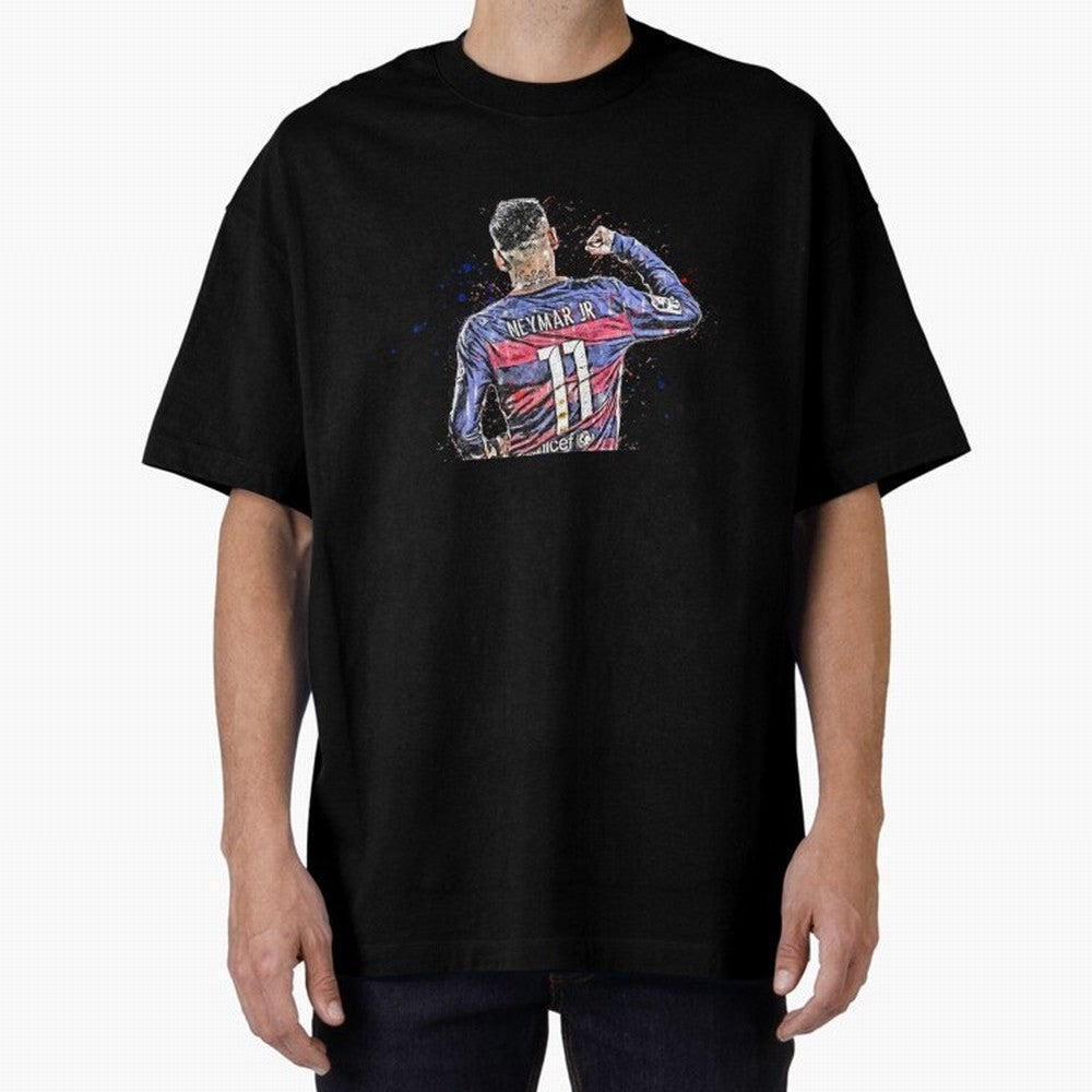 Neymar Neymar Oversized T-Shirt Wear the Spirit of Match Day Hype around FIFA World Cup 2026 USA Canada Mexico, Haaland, Portugal, Spain and Germany, Vintage Soccer Flavor, Modern Football Stars, National Flags and Final Night Emotion; Made for