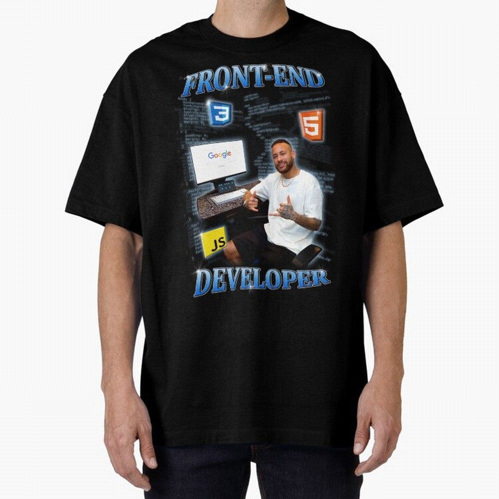 Front-end Developer Neymar - English Classic T-Shirt Bring a Vintage Feel to Global Football Passion for FIFA World Cup 2026 Group Stage, Centered on Mbappe and Neymar, Spain, Football Festival Excitement, Trophy Ambitions, Country Rivalries and