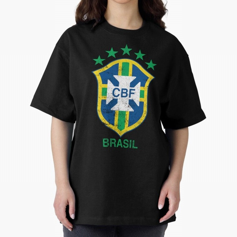Brasil Soccer Flag Team Brazil Support Gift Classic T-Shirt Carry the Colors and Pride of Global Football Passion for FIFA World Cup 2026 Group Stage, Centered on Messi, CR7 and Mbappe, Argentina, Vintage Soccer Flavor, Modern Football Stars,