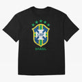 Brasil Soccer Flag Team Brazil Support Gift Classic T-Shirt Carry the Colors and Pride of Global Football Passion for FIFA World Cup 2026 Group Stage, Centered on Messi, CR7 and Mbappe, Argentina, Vintage Soccer Flavor, Modern Football Stars,