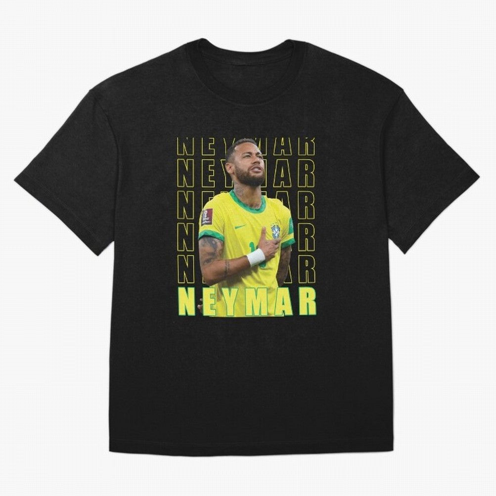 Neymar Brazil Design Oversized T-Shirt Celebrate Unforgettable Nights in FIFA World Cup 2026 Spirit, Centered on France, CR7, Championship Spirit, Famous Goals, Roaring Crowds and International Football Unity; Great for Supporters Who Love