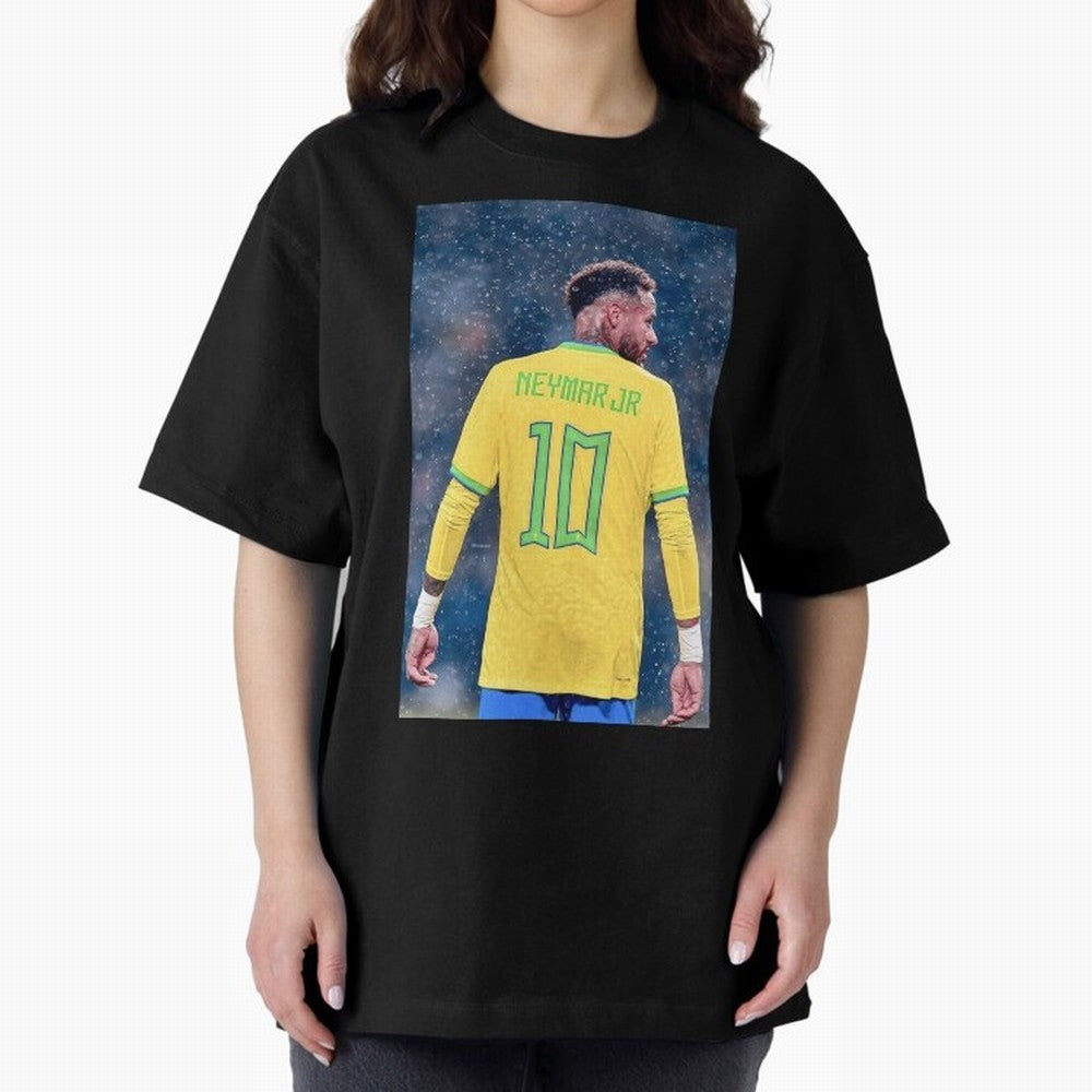 Neymar 10 Brasil world cup 2022 Oversized T-Shirt Represent FIFA World Cup 2026 Group Stage for Fans of Mbappe and Neymar and Spain and Netherlands, Bringing Global Supporter Spirit, Legendary Goals, National Colors and Tournament Celebration;