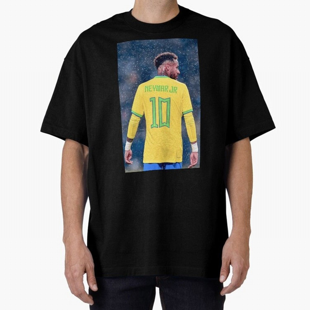 Neymar 10 Brasil world cup 2022 Oversized T-Shirt Represent FIFA World Cup 2026 Group Stage for Fans of Mbappe and Neymar and Spain and Netherlands, Bringing Global Supporter Spirit, Legendary Goals, National Colors and Tournament Celebration;