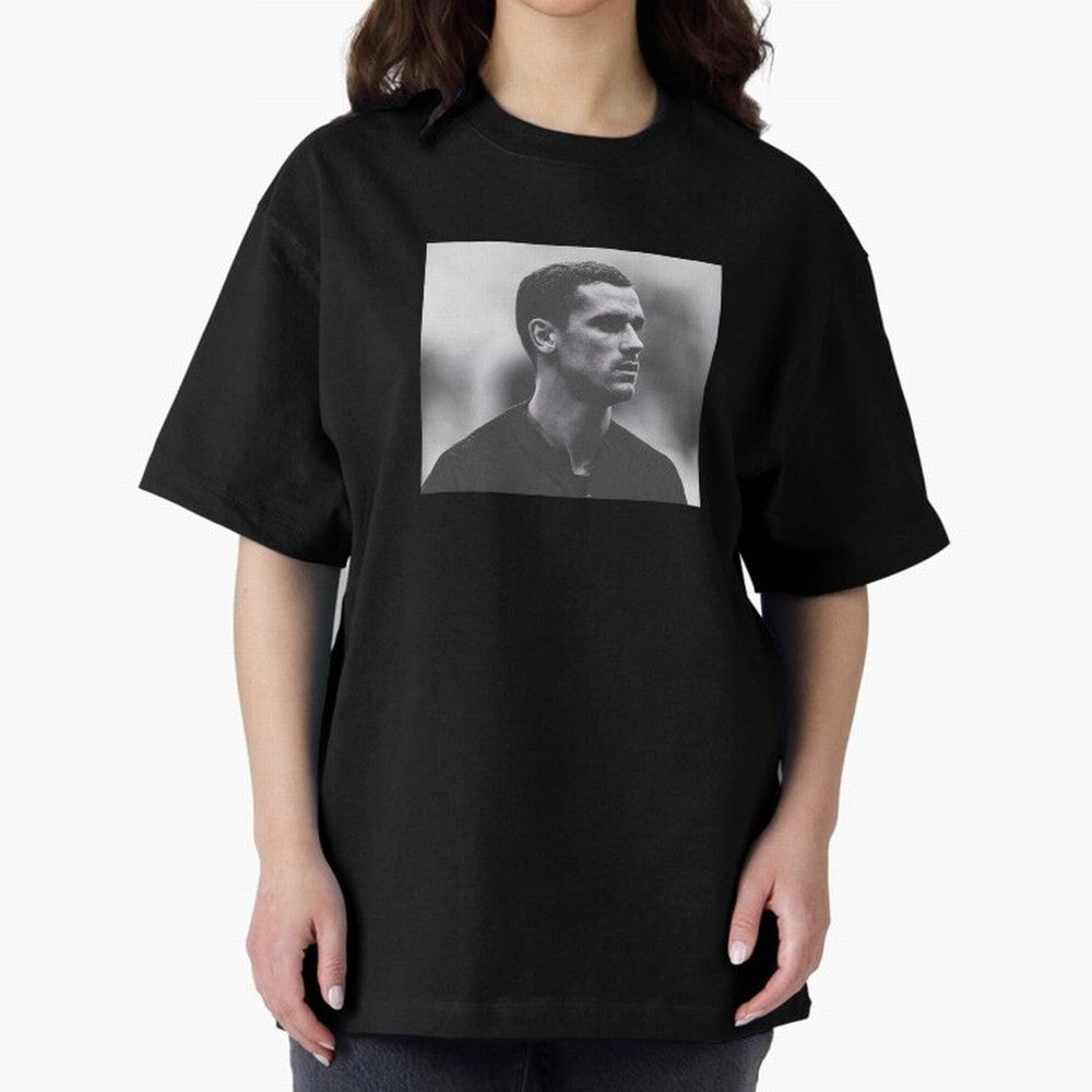 Antoine Griezmann Oversized T-Shirt Honor Football Greatness during FIFA World Cup 2026 Group Stage for Fans of Messi, CR7 and Mbappe and Portugal, Bringing Vintage Soccer Flavor, Modern Football Stars, National Flags and Final Night Emotion;