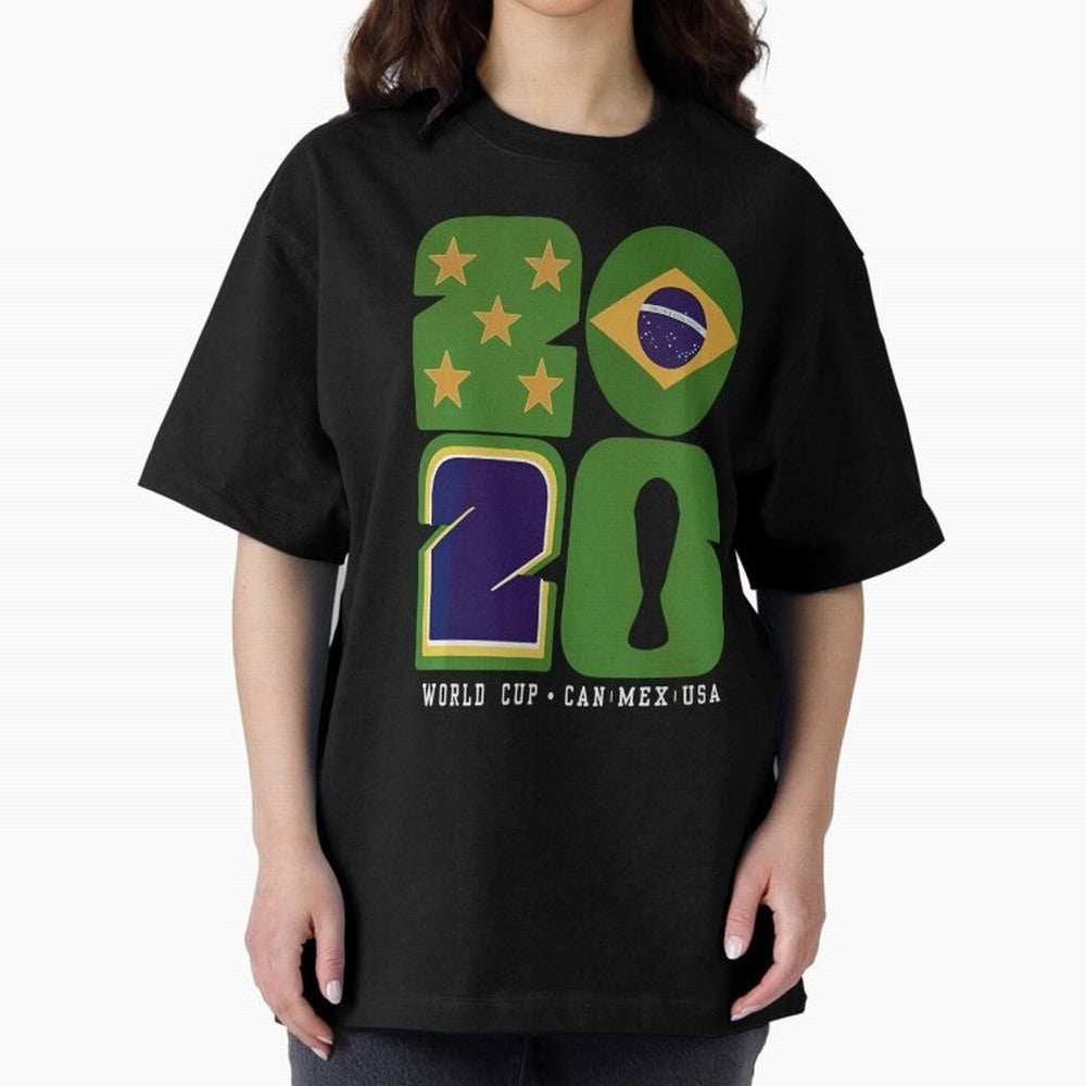 Brazil Football World Cup 2026 - Can Mex Usa Typography Essential T-Shirt Live the Energy of Match Day Hype around FIFA World Cup 2026 Group Stage, Messi, Neymar and Mbappe, Argentina and Brazil, Sports Nostalgia, International Competition, Famous