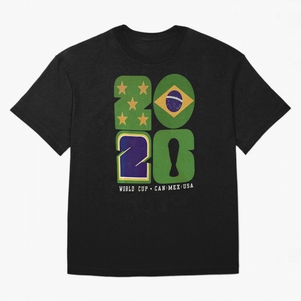 Brazil Football World Cup 2026 - Can Mex Usa Typography Essential T-Shirt Live the Energy of Match Day Hype around FIFA World Cup 2026 Group Stage, Messi, Neymar and Mbappe, Argentina and Brazil, Sports Nostalgia, International Competition, Famous