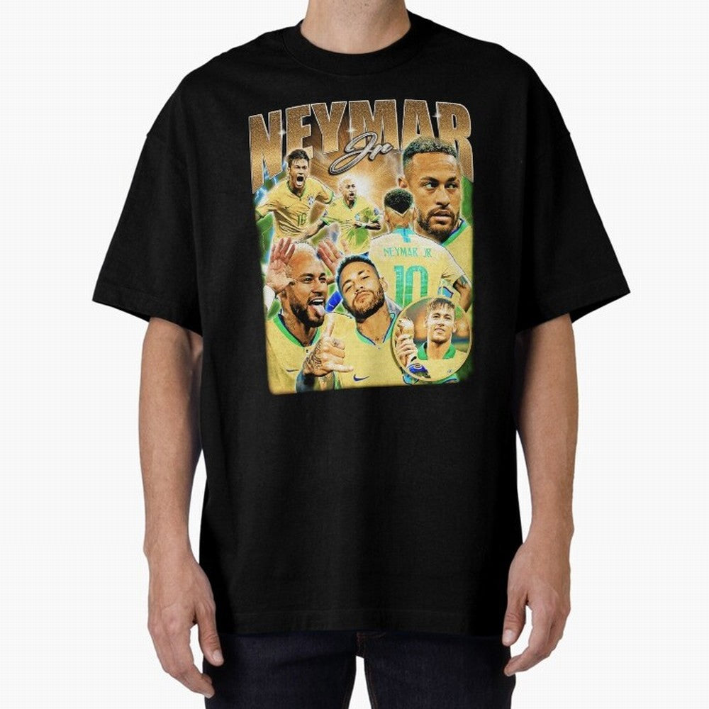 The Best Neymar 10 Vintage 90s Vintage Bootleg Style Oversized T-Shirt Celebrate Global Passion for FIFA World Cup 2026 Built around CR7 and Messi, Spain Energy, Football Festival Excitement, Trophy Ambitions, Country Rivalries and Star Player