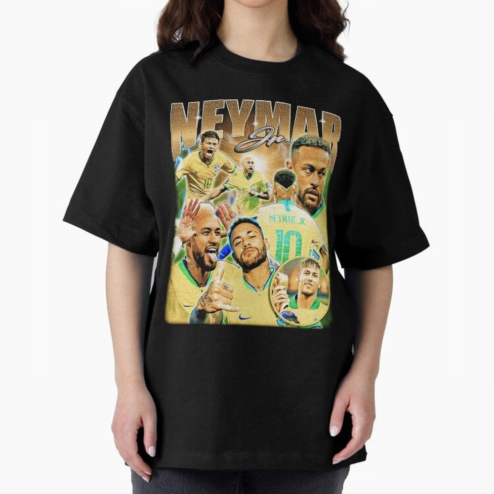 The Best Neymar 10 Vintage 90s Vintage Bootleg Style Oversized T-Shirt Celebrate Global Passion for FIFA World Cup 2026 Built around CR7 and Messi, Spain Energy, Football Festival Excitement, Trophy Ambitions, Country Rivalries and Star Player