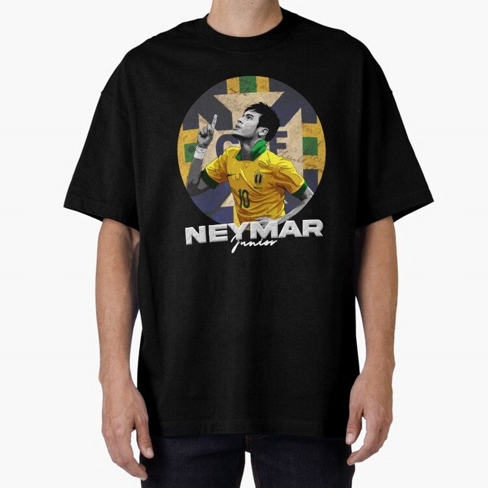 Neymar Junior Oversized T-Shirt Feel International Energy from FIFA World Cup 2026 USA Canada Mexico Centered on CR7, England and Germany Energy, Supporter Pride, Iconic Celebrations, Legendary Names and Global Match Day Energy; Ideal for Fans Who