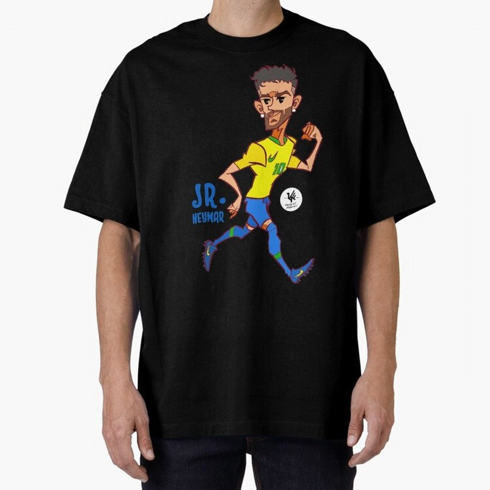 Neymar Oversized T-Shirt Stand with FIFA World Cup 2026 Group Stage Spirit, Celebrating Netherlands, Messi, CR7 and Mbappe, Classic Soccer Heritage, Championship Pressure, Fan Loyalty and International Pride; Ideal for Fans Who Follow Messi,