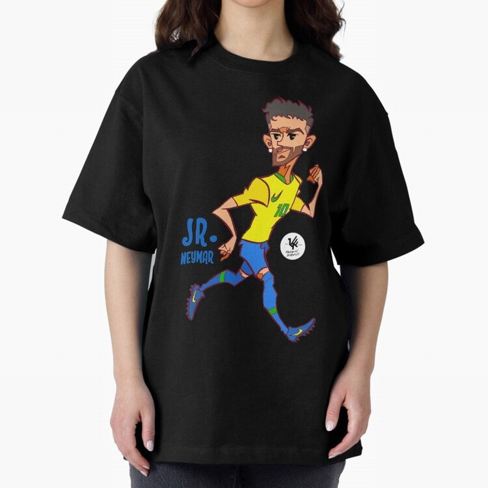 Neymar Oversized T-Shirt Stand with FIFA World Cup 2026 Group Stage Spirit, Celebrating Netherlands, Messi, CR7 and Mbappe, Classic Soccer Heritage, Championship Pressure, Fan Loyalty and International Pride; Ideal for Fans Who Follow Messi,