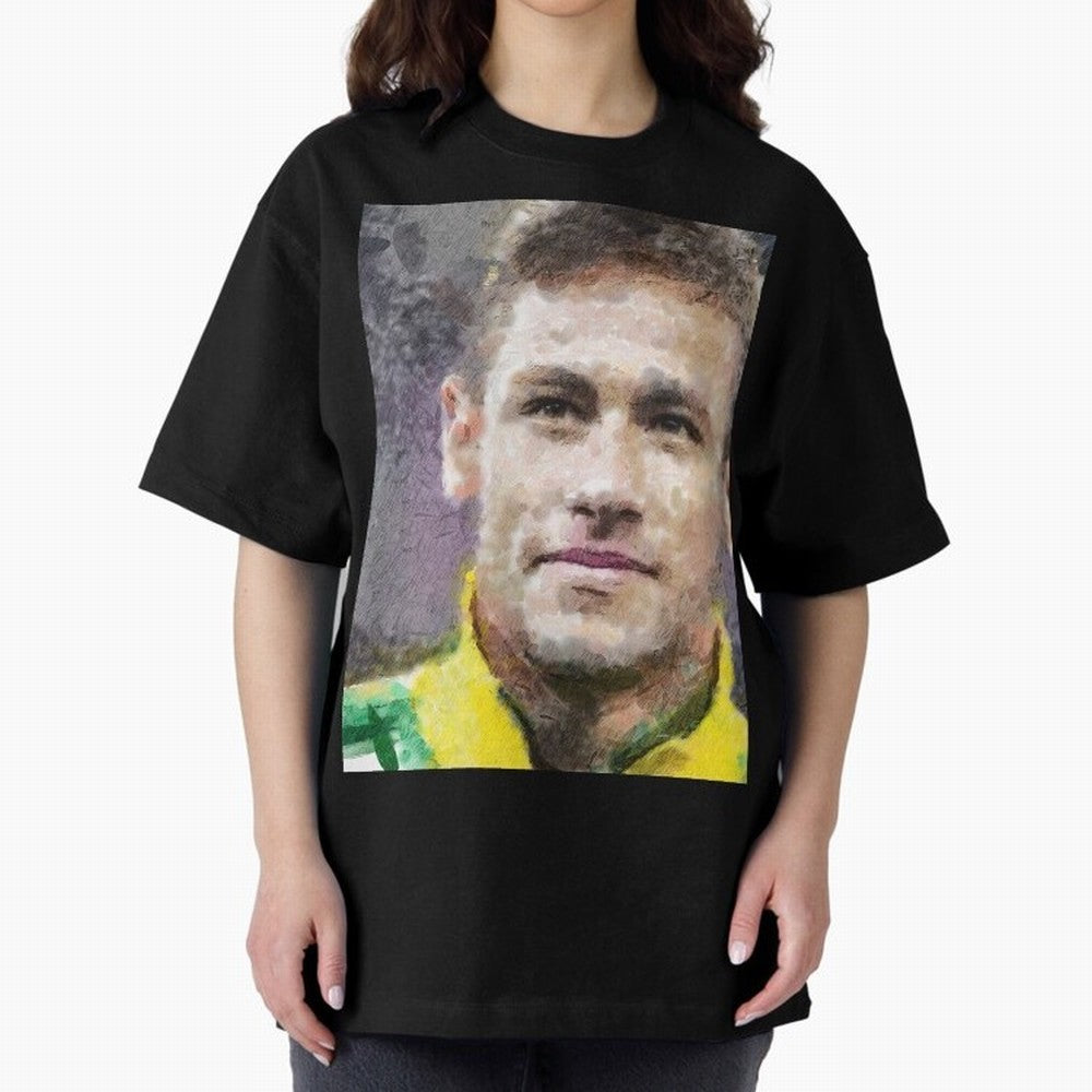 Neymar Oversized T-Shirt Honor the Beautiful Game during FIFA World Cup 2026 for Fans of Cristiano Ronaldo and France and Portugal, Bringing Match Day Excitement, Supporter Culture, Golden Goals and Global Football Passion; Ideal for Passionate