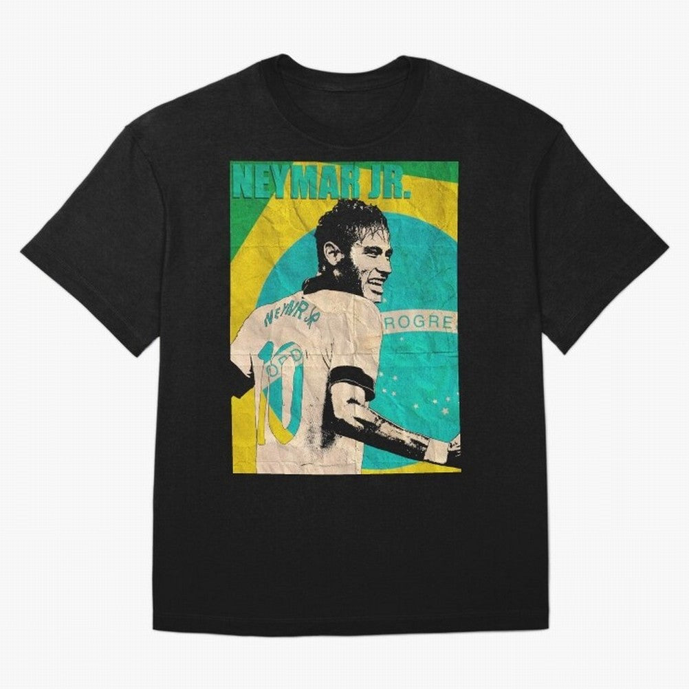 Neymar Oversized T-Shirt Carry the Colors and Pride of Global Football Passion for FIFA World Cup 2026 Group Stage, Driven by Haaland and Mbappe, Brazil, Football Festival Excitement, Trophy Ambitions, Country Rivalries and Star Player Buzz; Made