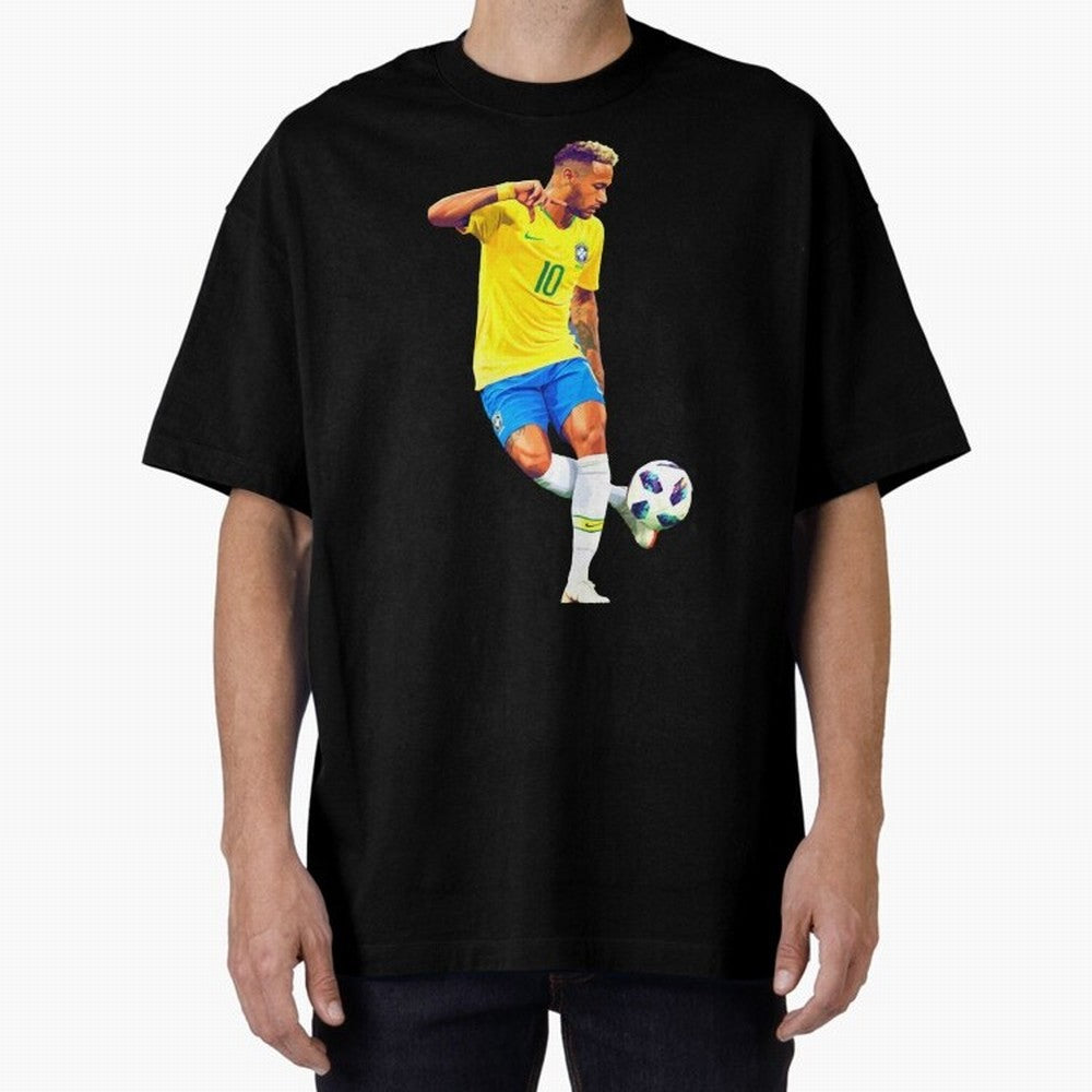 Neymar Oversized T-Shirt Celebrate Supporters United by the FIFA World Cup 2026 USA Canada Mexico Journey through CR7 and Messi Highlights, Brazil Pride, Tournament Hype, Historic Matchups, Family Viewing Parties and Global Sports Pride; Ideal for