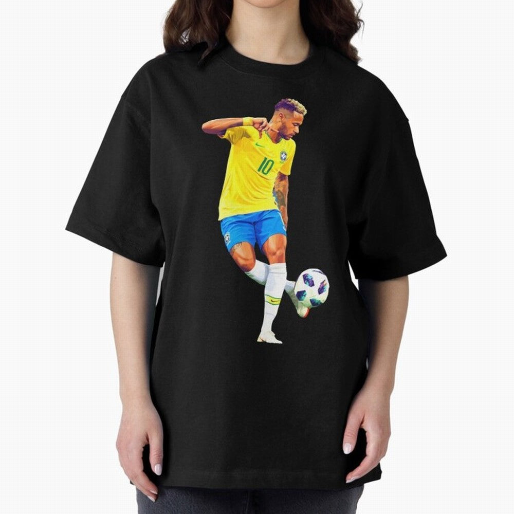 Neymar Oversized T-Shirt Celebrate Supporters United by the FIFA World Cup 2026 USA Canada Mexico Journey through CR7 and Messi Highlights, Brazil Pride, Tournament Hype, Historic Matchups, Family Viewing Parties and Global Sports Pride; Ideal for